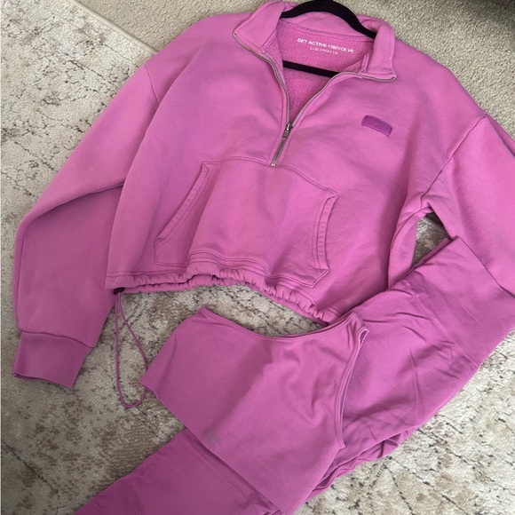 3-Piece Set Active x Revolve Set in Petal - Picture 3 of 6